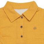OrganicEra Organic Muslin Boy's Bodysuit Shirt, Mustard - Image 2