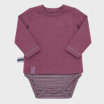OrganicEra Organic Baby L/S T-shirt Body, Bordeaux