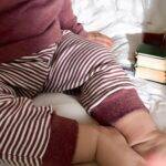 organicera organic pants with folded waist bordeaux