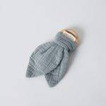 OrganicEra Organic Muslin Teether, Aqua