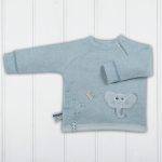 OrganicEra Organic Sweatshirt with Applique, Aqua - Image 2