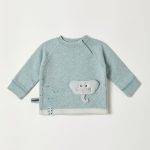 OrganicEra Organic Sweatshirt with Applique, Aqua