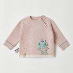OrganicEra Organic Sweatshirt with Applique, Rose