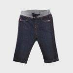 organic organic denim baby pants with rib waist