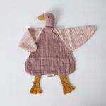 organicera organic muslin duck toy dusty rose