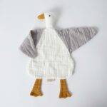 organicera organic muslin duck toy white grey