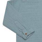 OrganicEra Organic Muslin L/S Children's Shirt, Aqua - Image 3