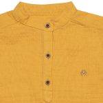 OrganicEra Organic Muslin Baby Shirt, Mustard - Image 2