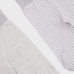 OrganicEra Organic Baby Footed Pants, 2 pcs Set, Grey Melange - Image 2