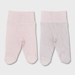 OrganicEra Organic Baby Footed Pants, 2 pcs Set, Rose Melange