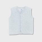 OrganicEra Organic Baby Vest, Aqua Melange