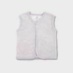 OrganicEra Organic Baby Vest, Grey Melange