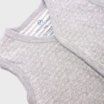 OrganicEra Organic Baby Vest, Grey Melange - Image 2