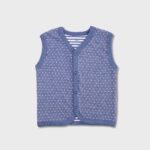 OrganicEra Organic Baby Vest, Indigo Melange