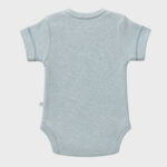 OrganicEra Organic Newborn Baby Short Sleeve Bodysuit, 2 pcs Set, Aqua Melange - Image 5