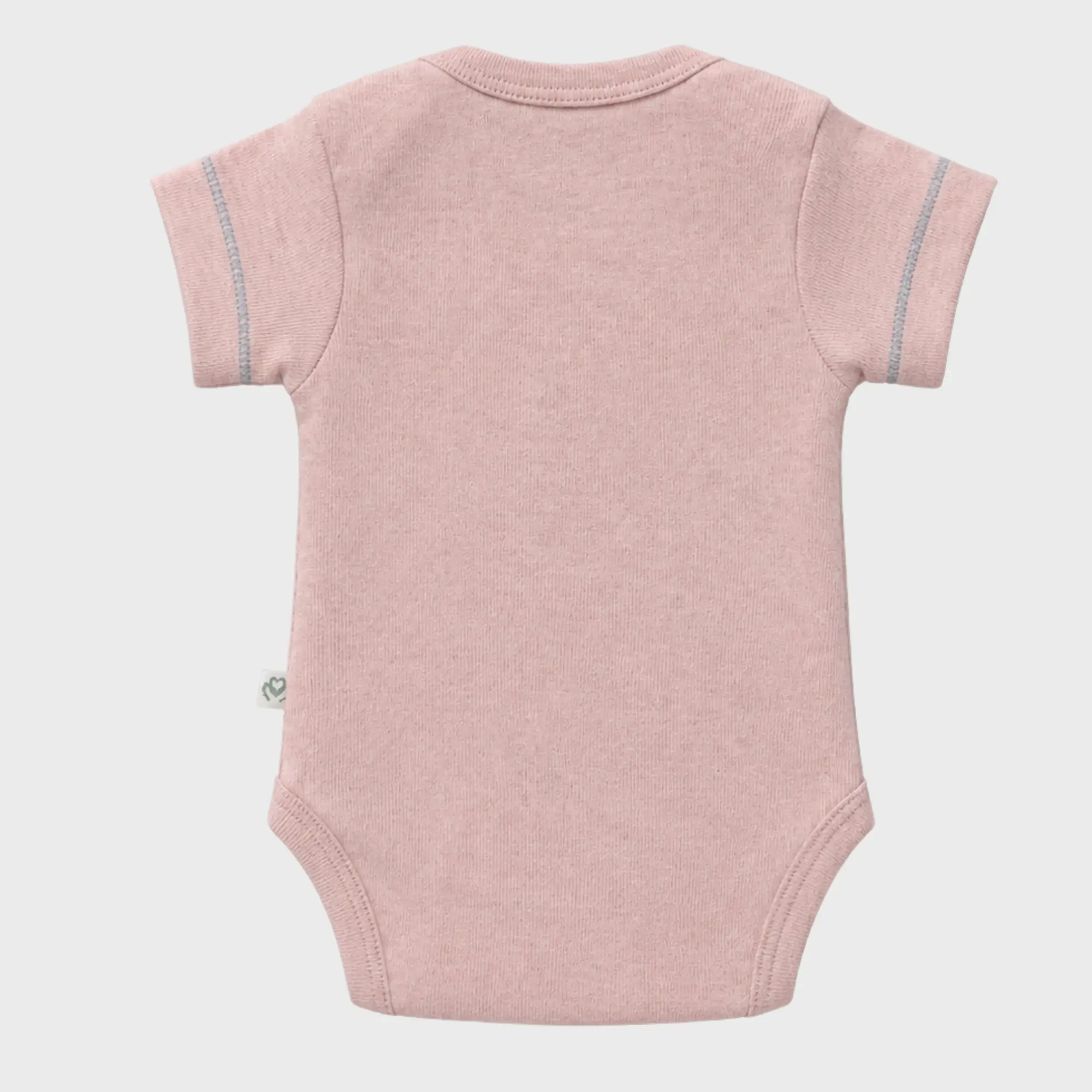 organicera_Short_Sleeve_bodysuit_rose_back_result OrganicEra Organic Newborn Baby Short Sleeve Bodysuit, 2 pcs Set, Rose Melange - Image 4