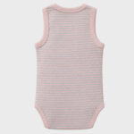 OrganicEra Organic Newborn Baby Sleeveless Bodysuit, 2 pcs Set, Rose Melange - Image 4