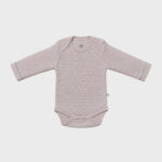 OrganicEra Organic Newborn Baby Long Sleeve Bodysuit, 2 pcs Set, Rose Melange - Image 2