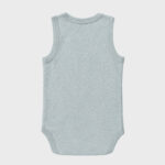 OrganicEra Organic Newborn Baby Sleeveless Bodysuit, 2 pcs Set, Aqua Melange - Image 4